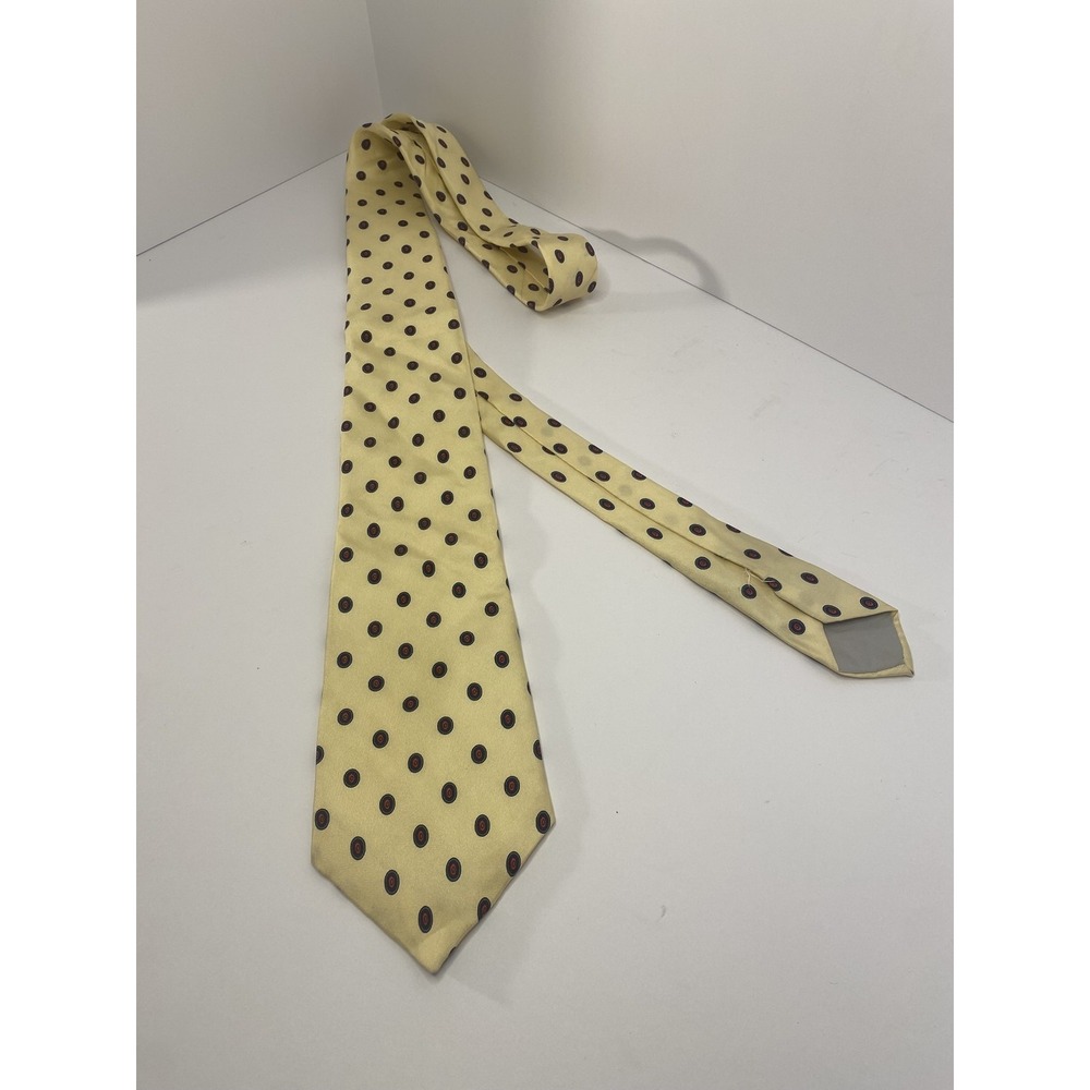 Hardy Amies Tie Mens Silk Polka Dot Pattern Classic Formal Dress Accessory